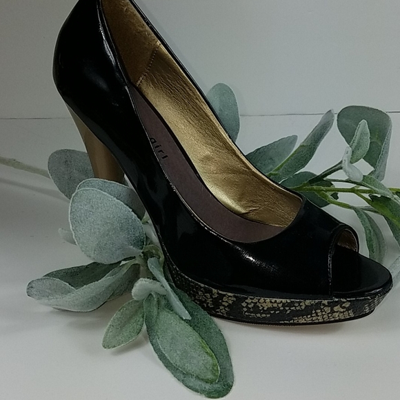 Madden Girl, black, taupe and reptile platforms - Picture 9 of 14